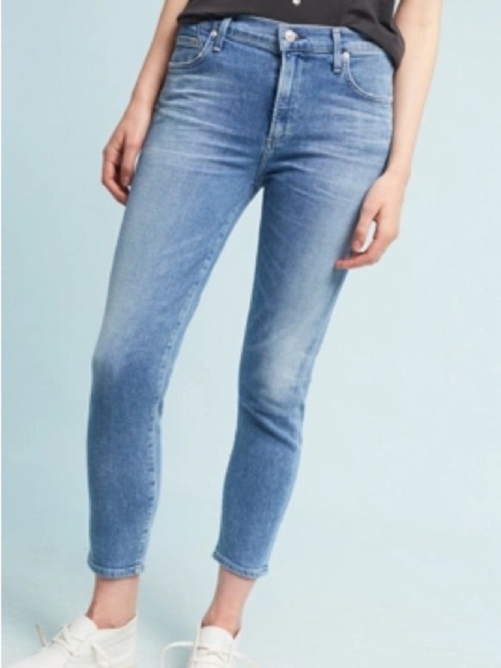 Citizens Of Humanity| Light Blue Denim Slim Fit Rocket Crop Ankle Jeans Sz 28